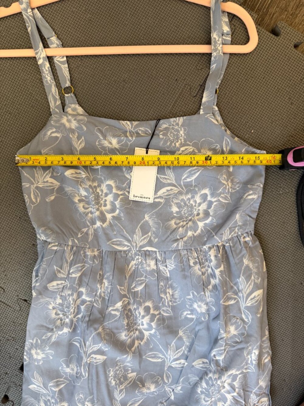 NWT Hermoza/Bloomingdale's Shea Dress Blue Floral Maxi Dress-MSRP $138 - Picture 5 of 14